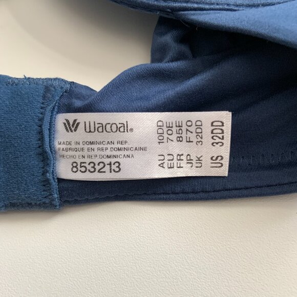 Wacoal Perfect Primer Contour Underwire T-Shirt Bra Convertible Blue 32DD - Picture 7 of 8